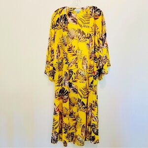 ORCHID ROW Floral Maxi Chiffon Kimono Coverup